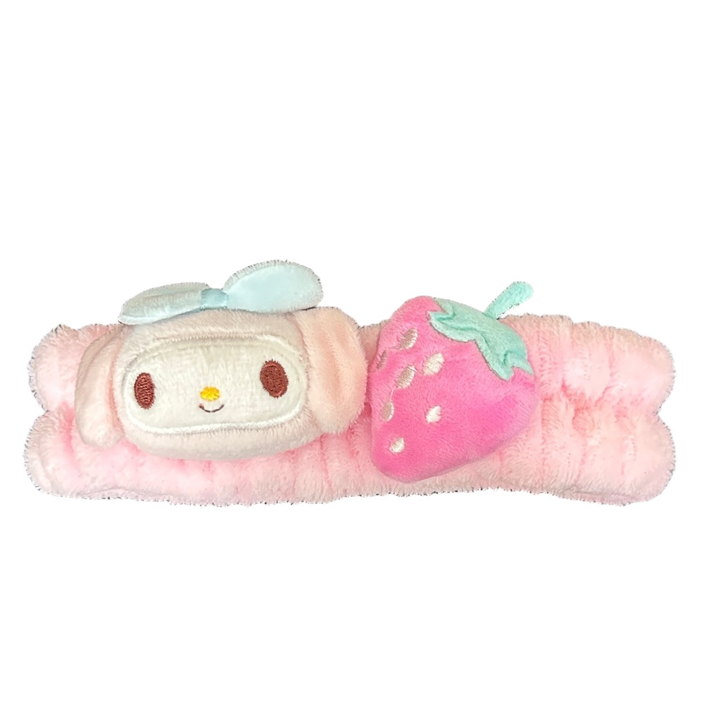 My Melody 🦩 Adorable Pink Hairband with Character and Strawberry